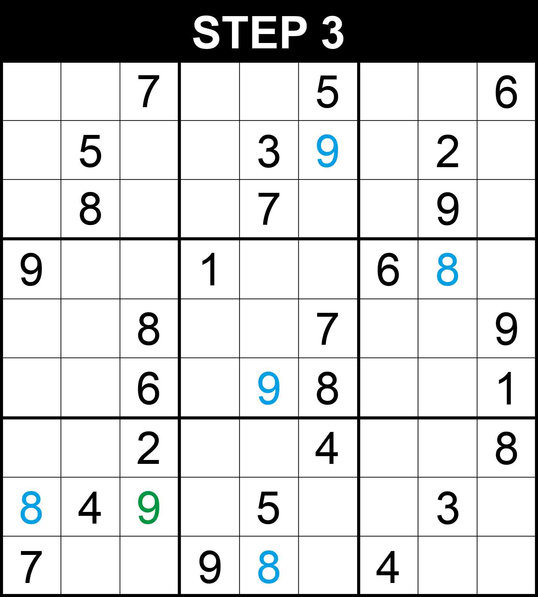 Step-by-Step Sudoku Solution