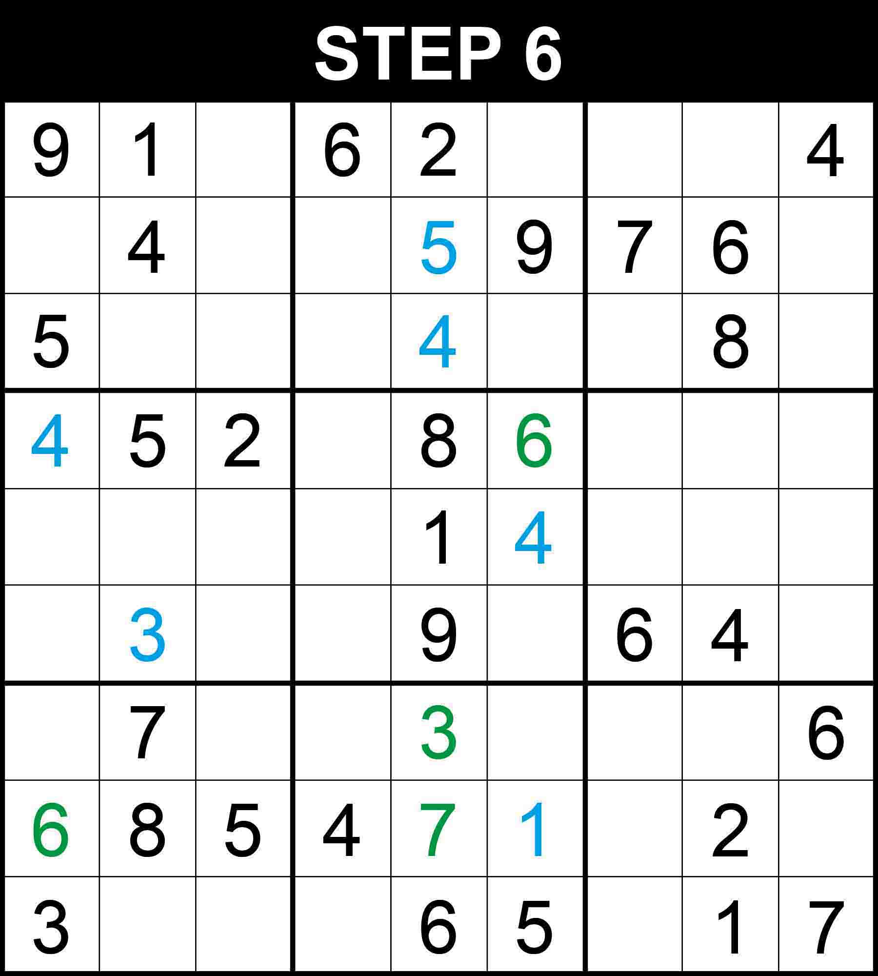 Step-by-Step Sudoku Solution